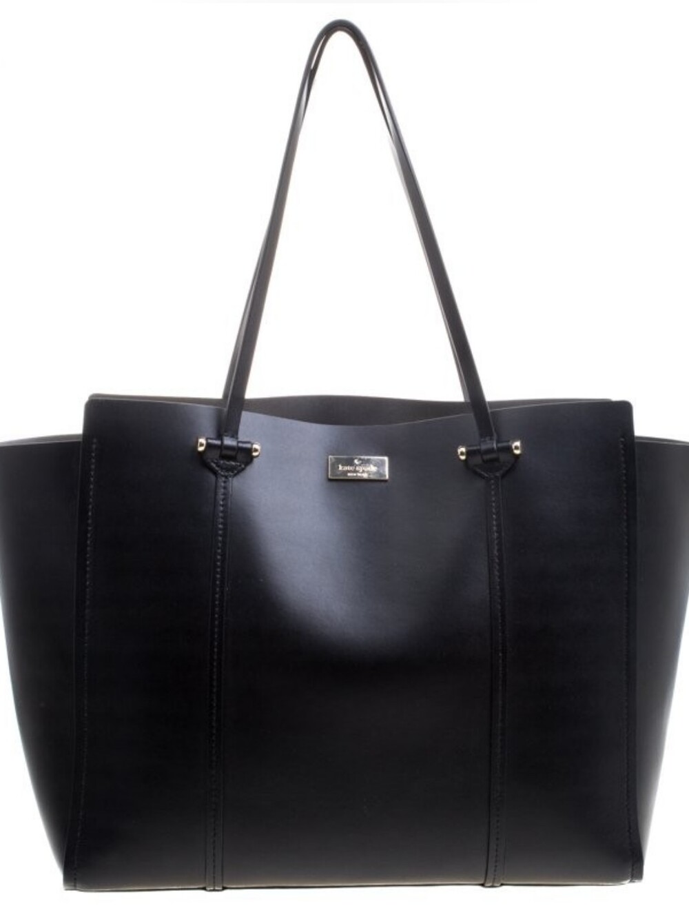 Kate Spade Black Leather Large Tote EUC